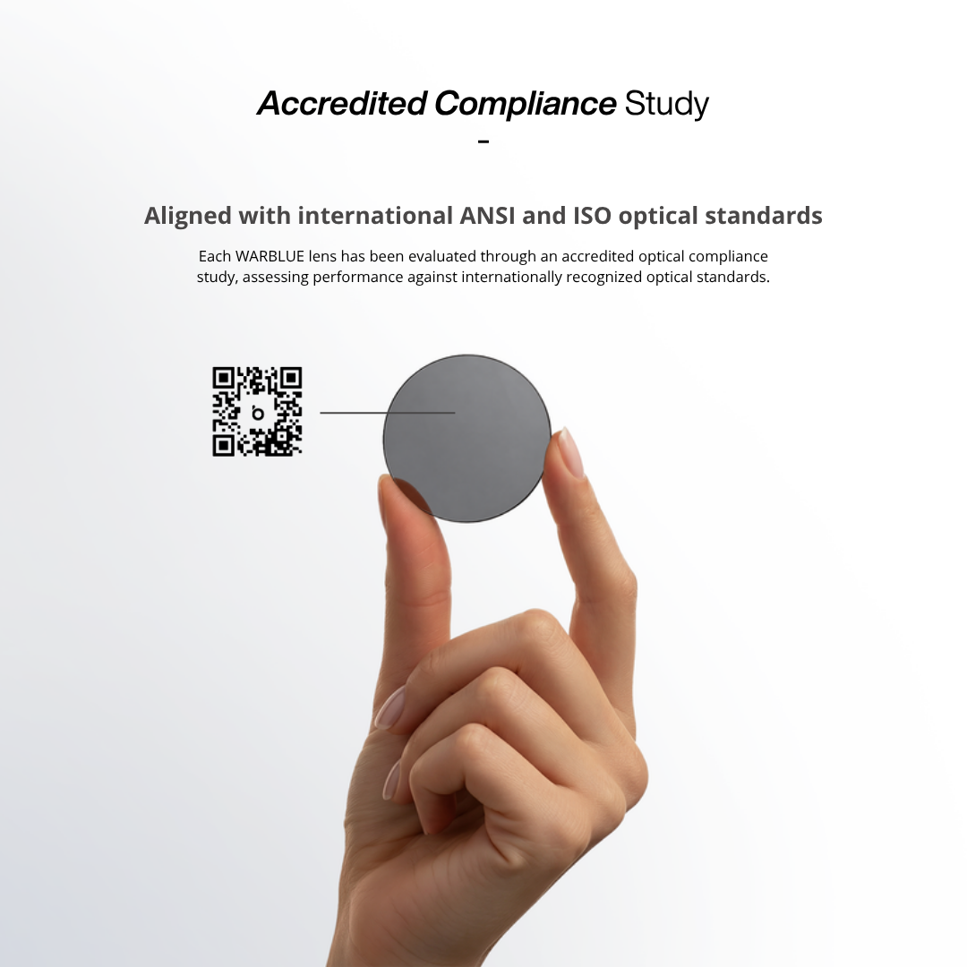 Étude de conformité optique accréditée WARBLUE – verres Louis
