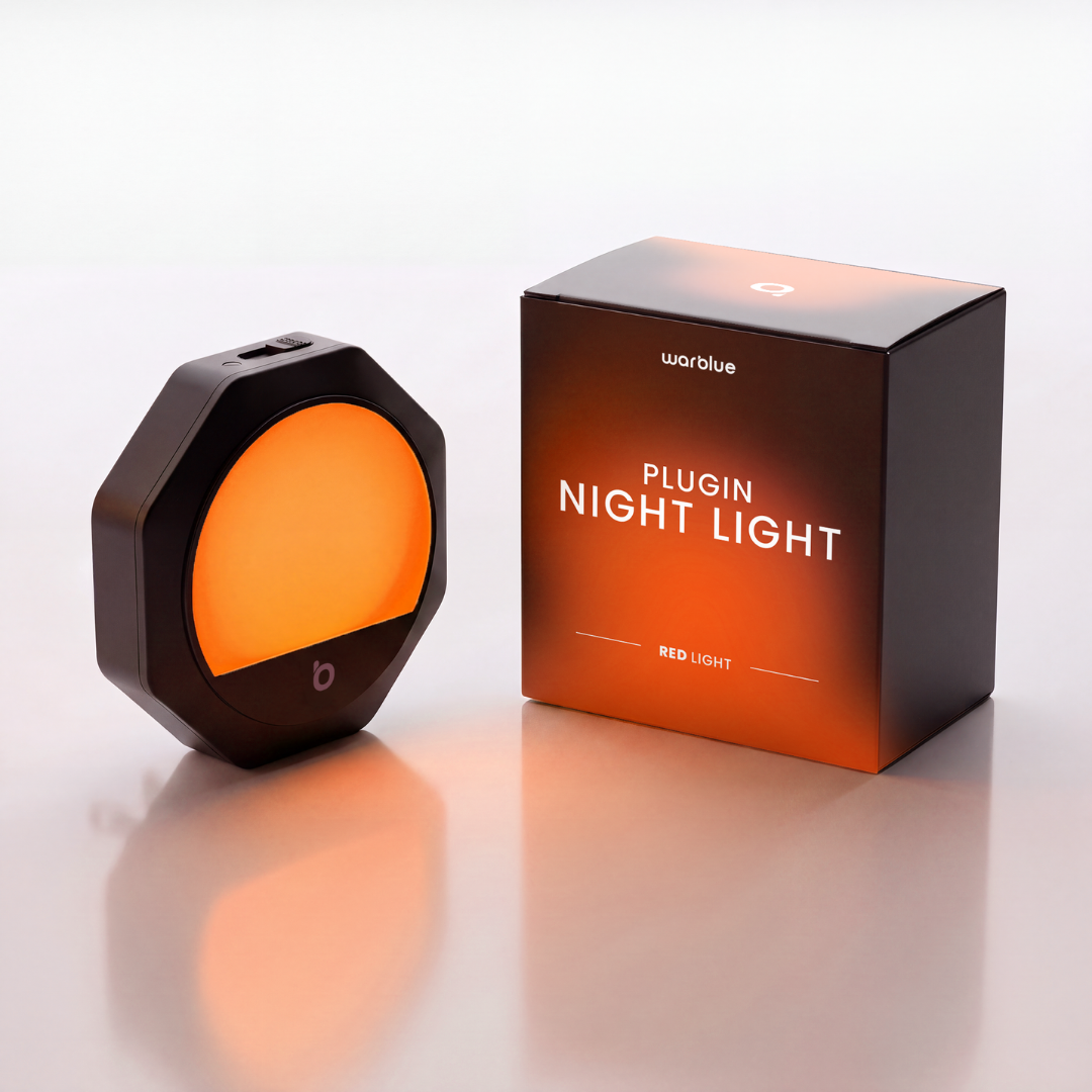 Plug-in Amber Night Light – Black Frame