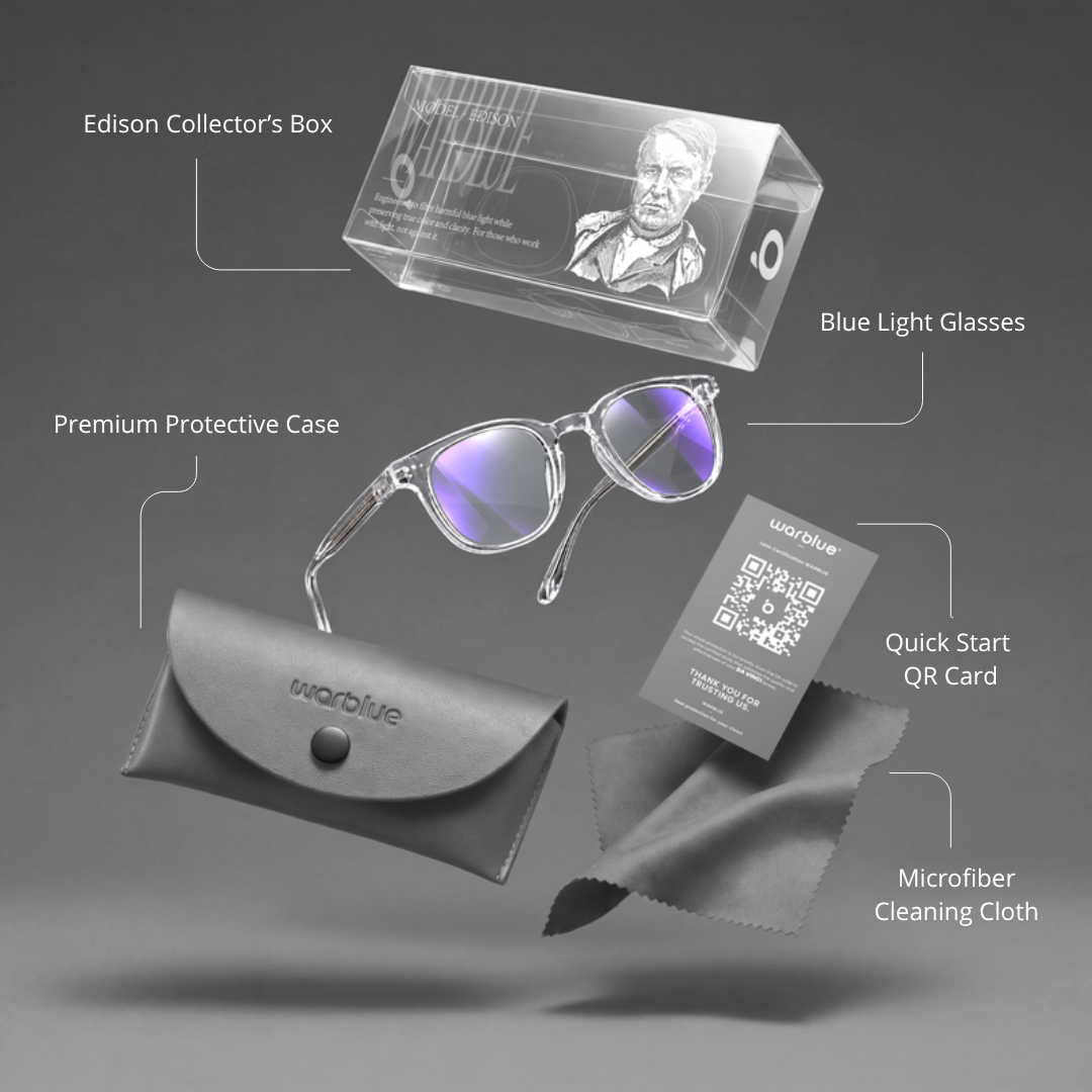 Coffret Collector Edison avec étui de protection, carte QR et chiffon en microfibre