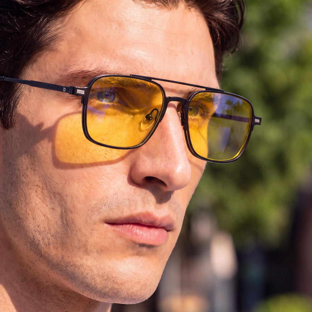 Verres jaunes, pour les heures d'écran